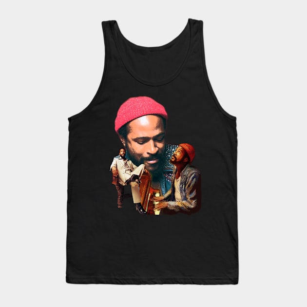 Marvin Gaye - Retro Fade Tank Top by chanda's